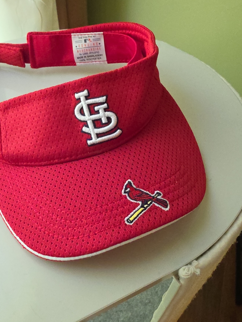 Logo Athletic Red St. Louis Cardinals Visor with White Logo